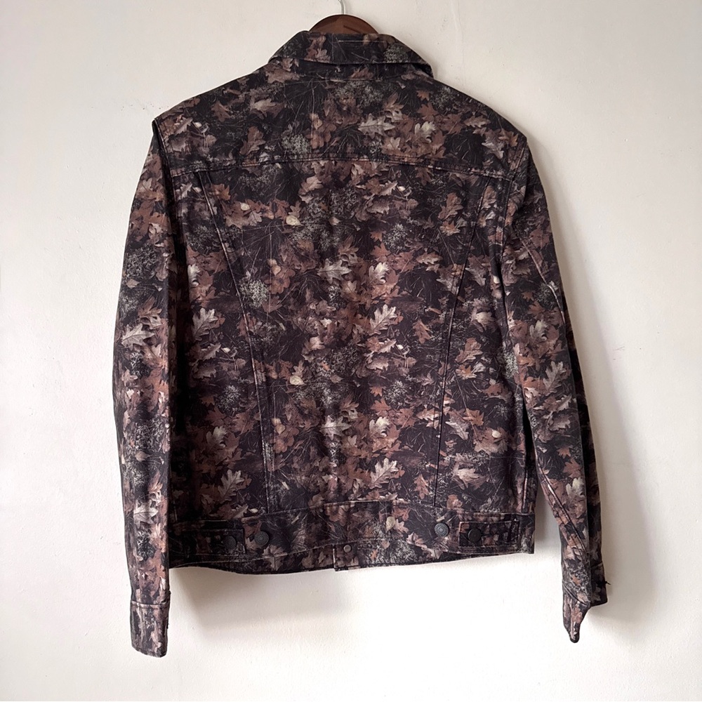 LEVI'S Men's Brown Leaf Camo Trucker Jean Jacket - HTF - Picture 3 of 6